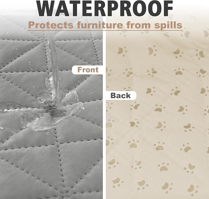 Ameritex Sofa Cover Waterproof for Seats Couch Cover for Dogs Pet Couch Cover Velvet for Chair Loveseat Sofa Machine Washable