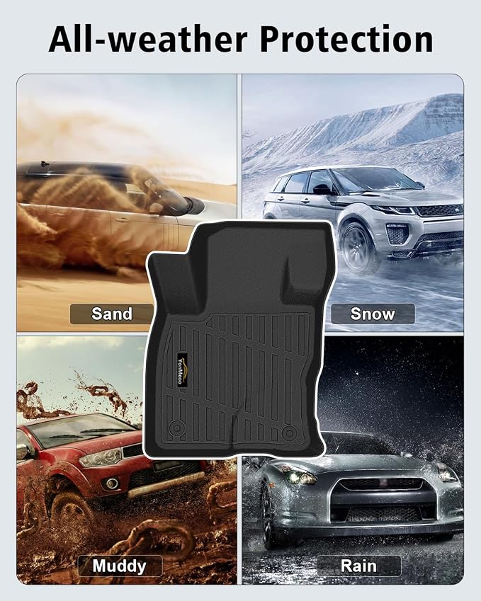 Floor Mats & Cargo Mat & Backrest Mat Custom for Ford Escape 2020-2025 2026 (NOT for Hybrid), Door Sill Guards, All Weather TPE Full Set Floor Liners Trunk Mat for Escape Gas Accessories, Black