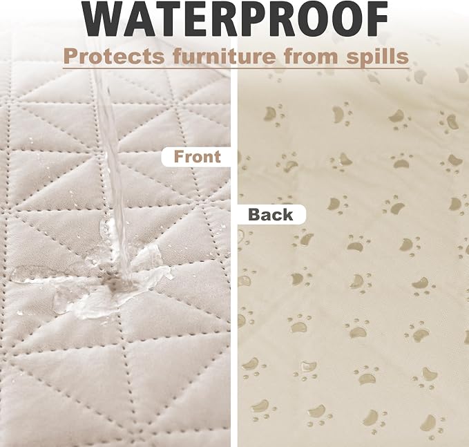 Ameritex Sofa Cover Waterproof for Seats Couch Cover for Dogs Pet Couch Cover Velvet for Chair Loveseat Sofa Machine Washable