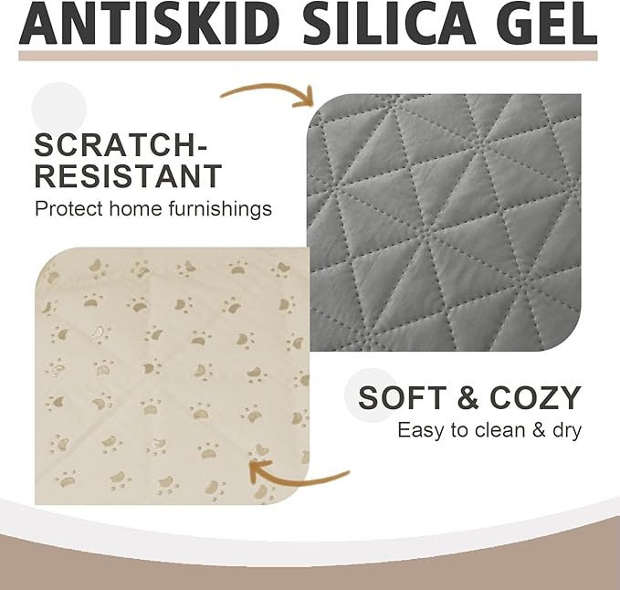 Ameritex Sofa Cover Waterproof for Seats Couch Cover for Dogs Pet Couch Cover Velvet for Chair Loveseat Sofa Machine Washable (Light Grey, 30x60 Inch)