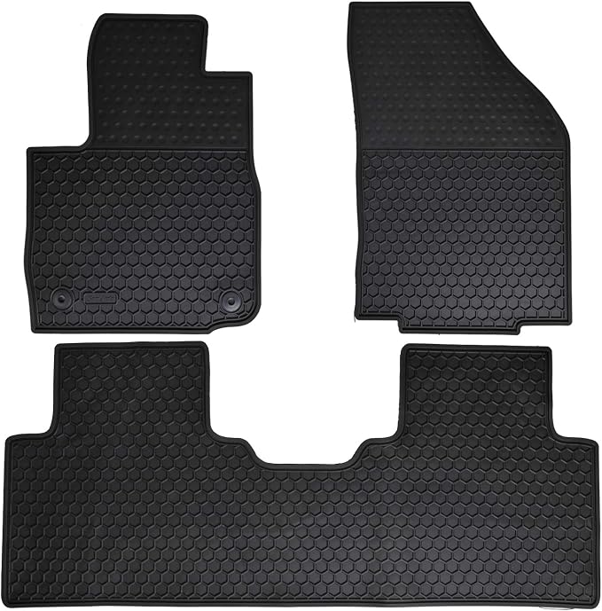 Car Floor Mats Custom Fit for 2018-2024 Chevrolet Chevy Equinox (Not for EV)/2018-2024 GMC Terrain Odorless Washable Rubber All Weather Floor Liners Black