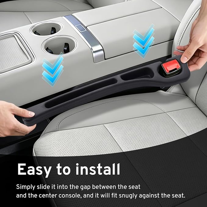 Car Seat Gap Filler Organizer for Mazda CX5 CX-5 Mazda 3 Cx90 Cx30 Cx50 | 2027 2026 2025 2024 2023-2000, Plug With Storage Slot Strip, No-Drop Seat Side Gap, Phone Holder, 2 Pack