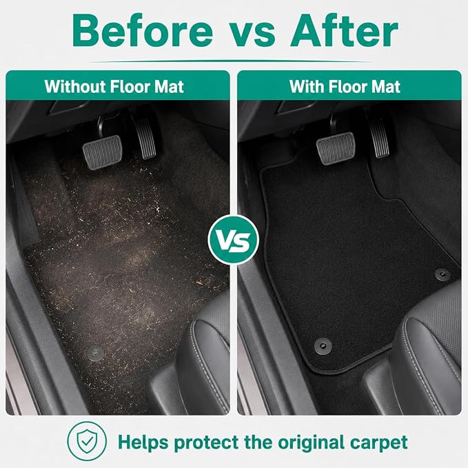 GXARTS Waterproof Car Floor Mats Carpet Full Set Fit for Chevrolet Camaro 2016 2017 2018 2019 2020 2021 2022 2023 2024 | All-Weather Protection,with Anti-Sliding Buckle