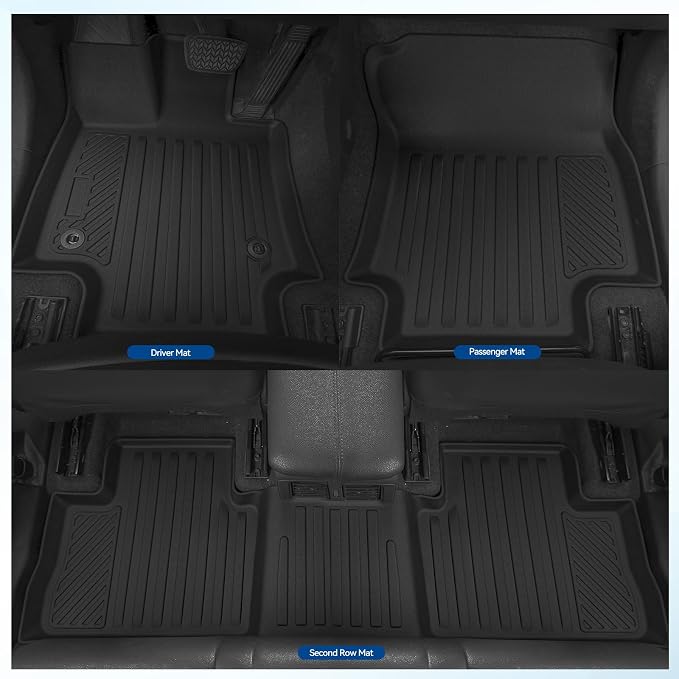 Custom Fit Floor Mats for Toyota 4Runner 2003-2009 | All Weather TPE Floor Liners with Trunk Mat & Backrest Protectors | Odorless Full Set Interior Accessories