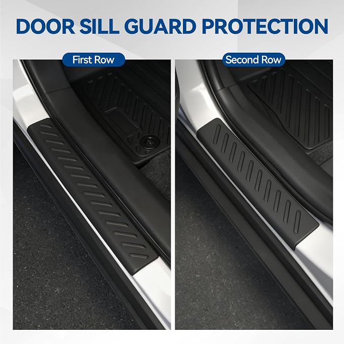 Custom Fit Floor Mats for 2013-2024 Toyota 4Runner 5 Seats | All Weather TPE Floor Liners with Trunk Mat & Backrest Protectors & Door Sill Guard | Odorless Full Set Interior Accessories