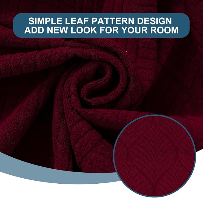 Removable and Washable Seat Covers for Dining Room Chairs Set of 6 - Waterproof Stretch Chair Seat Slipcovers, No Back Covers