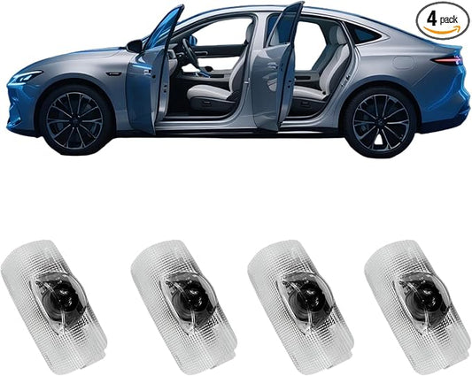 Never Fade LED Car Door Light Door Light Logo Welcome Logo Lights Accessories Compatible withLS/ES/is/LX/RX/GS/GX/RC/UX（4PCS）