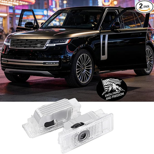 Car Door Lights Logo Projector Puddle Lights,HD LED Courtesy Welcome Lights - Compatible with Range Rover 2010-2022/Discovery 2015-2022/ Evoque 2013-2015/Freelander 2 2010-2012