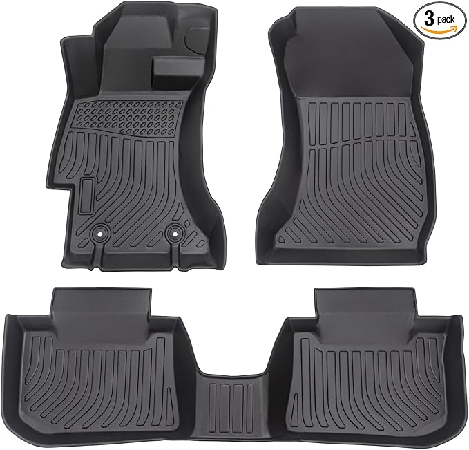 All Weather Rubber Car Floor Mats Compatible with 2012-2016 Subaru Impreza TPE Rubber Full Set Includes 1st 2nd Row Front Floor Mat (for 2012-2016 Subaru Impreza)