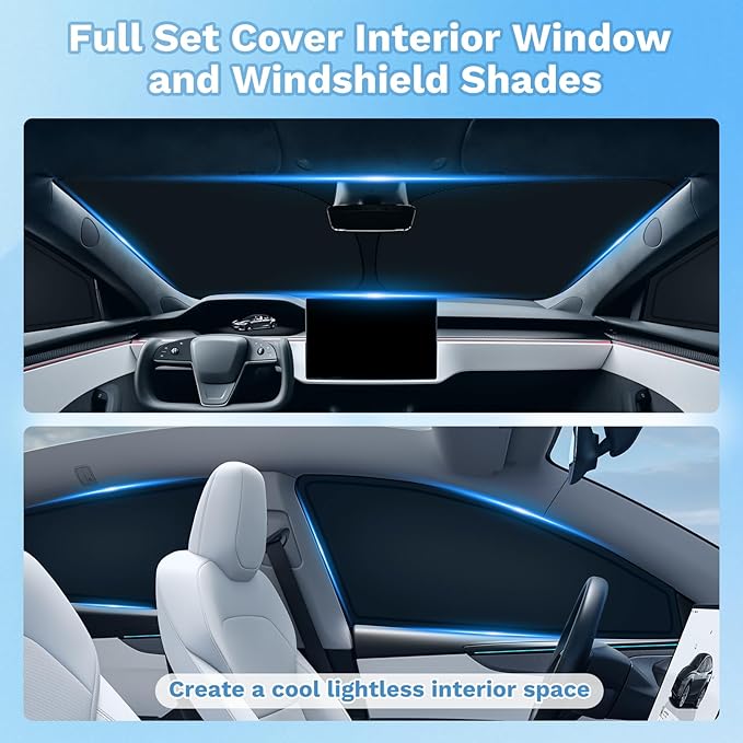 KUST Car Window Shades for Chevy Suburban/GMC Yukon XL 2021-2025 2026 Windshield Sun Shade Side Window Cover UV Block Privacy Protection Accessories for Camping Blackout Rear Back Full Set 8PCS