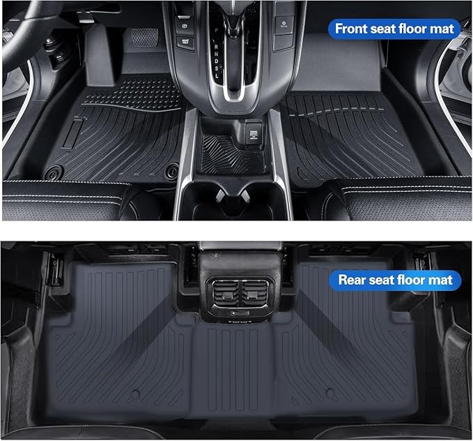 All Weather Car Floor Mats for 11-23 Chrysler 300-RWD & 11-22 Dodge Charger TPE Rubber Full Set Includes 1st 2nd Row Front Floor Mat (for 11-23 Chrysler 300-RWD/Dodge Charger)