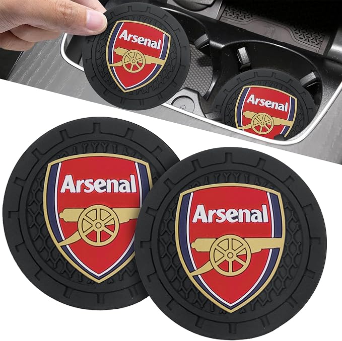Cup Holder Insert Coaster for Arsenal UEFA Fans,Anti Slip Car Cup Coaster Interior Accessories