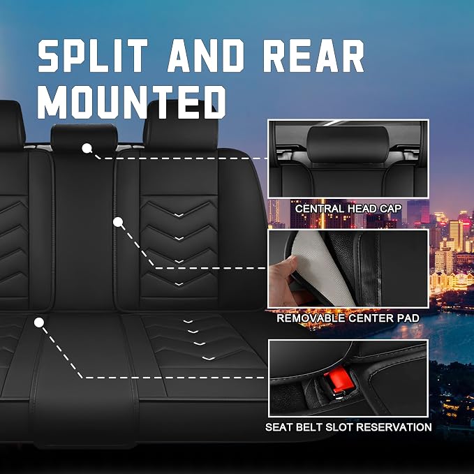 CTDS Car Seat Covers for Honda Civic 2000-2026, Stylish Sport Seat Cover, Premium Nappa Leather Car Seat Cover. Automobile Seat Covers Sets.(Standard 5 Seats/Black White)