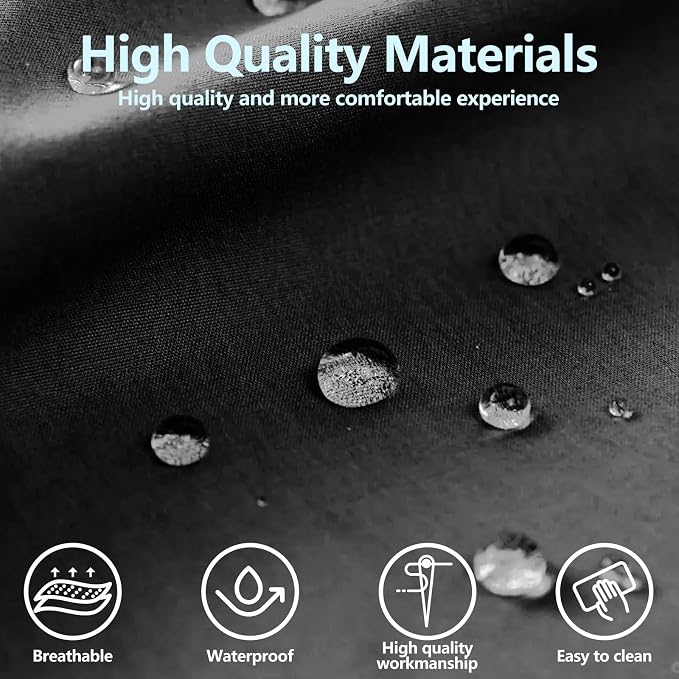 HChengkikz Full Set Neoprene Waterproof Car Seat Covers,Seat Protectors | Water Resistant Seat Protectors, Airbag Compatible, Universal Fit for Sedans, SUVs, Trucks, Vans
