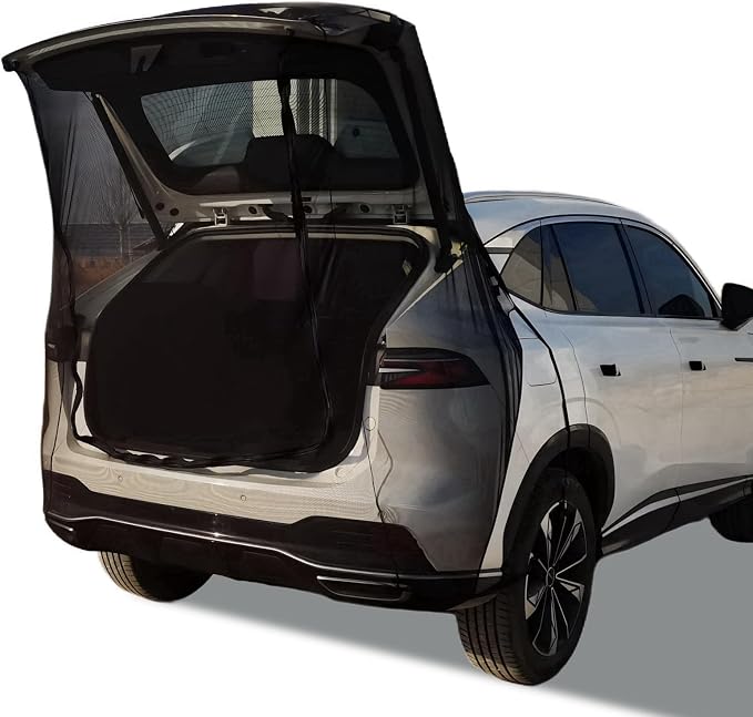 Car Camping Tailgate Mesh Screen for SUV, Mini Van, Great for Ventilation and Mosquito Prevention Car Camping Accessories