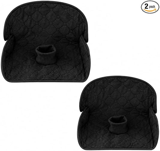 PandaEar 2 Pack Infant Car Seat Protector for Potty Training, Waterproof Piddle Pads Cover Car Seat & Stroller Protector for Babies & Toddlers, Machine Washable, Non-Slip Backing (Black)