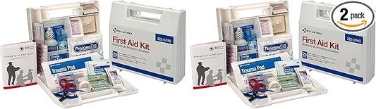 First Aid Only 223-U OSHA-Compliant First Aid Kit, All-Purpose 25-Person Emergency Kit for Business, Worksite, Home, and Vehicle, 106 Pieces (Pack of 2)
