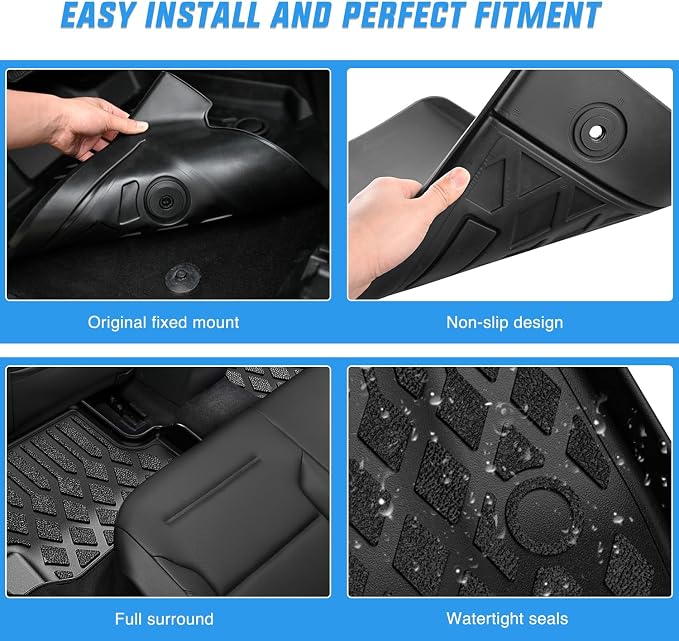 Nilight TPE Floor Mats for Chevy Silverado GMC Sierra Crew Cab 1500 2500 2500HD 3500HD 1999-2006, 2007 Silverado GMC Sierra Classic Body,2000-2006 Suburban Yukon XL Escalade ESV