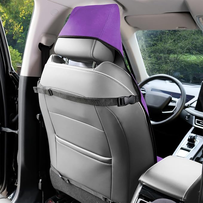 Neoprene Waterproof Car Seat Cover, Purple 2pcs, Non-Slip | Car Seat Protector, Sweat-proof, Universal Fit SUV & Truck, Machine Washable, For Gym, Yoga, Pets, Workout, Beach, Swimming