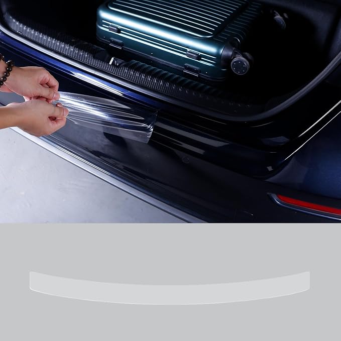 Car Rear Bumper Protector Guard for Honda Civic 2016-2021 Accessories, 8.5 Mil Clear TPU PPF Paint Protection Film, Invisible Anti-Scratch Trunk Lip Shield (1 PCS)