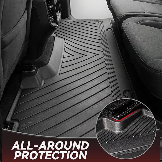 YITAMOTOR Floor Mats for 2025 2026 Ram 1500 Crew Cab with 1st Bucket Seat Rear Under-Seat Storage Box, TPE All Weather Custom Fit Floor Liner for Ram 1500 Accessories Car Mats, Black | With Rear Under-Seat Storage Box, TPE All Weather Custom Fit Floor ...