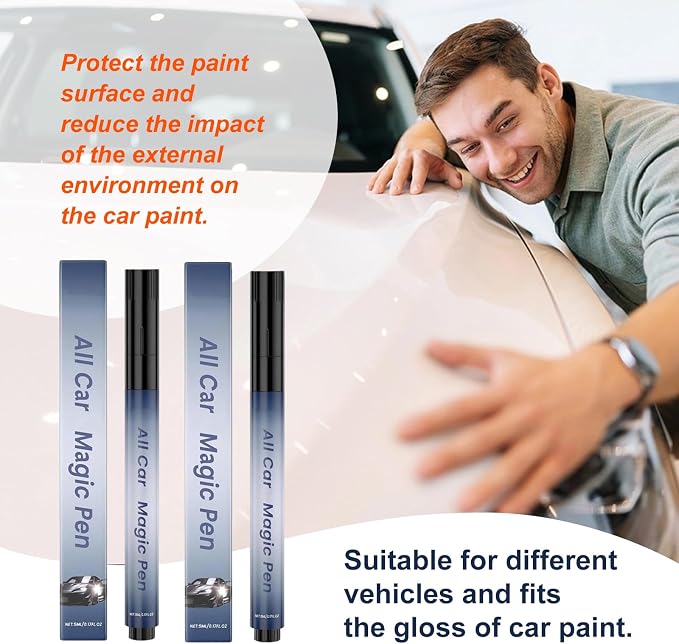 All Car Magic Pen, Magic Car Scratch Removal Pen, Lasting Car Scratch Remover, Quick Fix for Scratches and Paint Damage,Easy Use, Weatherproof Fits All Car Colors (3 PC)
