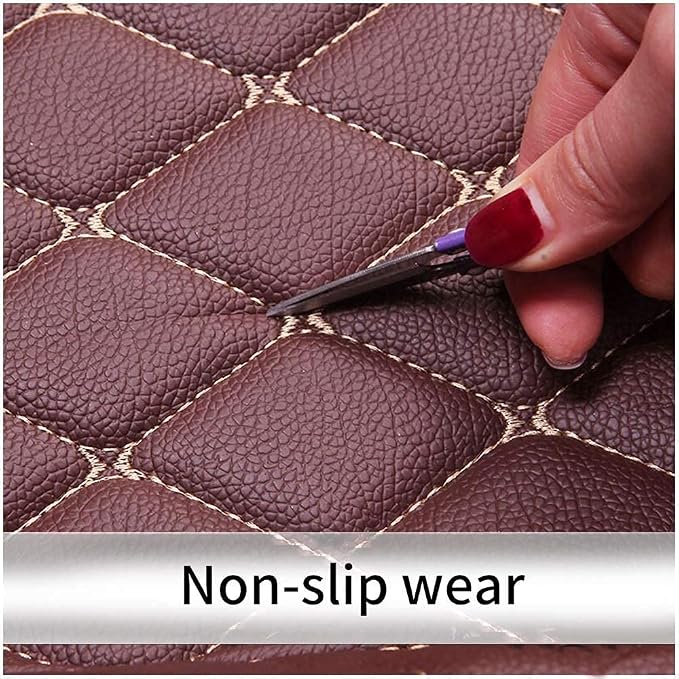 Custom Fit Car Floor Mats - Full Coverage Automotive Leather Floor Liners for Most Vehicles by MingyunSM (Gray)