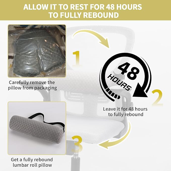 Coeyese Lumbar Roll Pillow for Lower Back Support, Pink, Short-11 * 4.3'' | Removable Pillowcase, Upgraded Adjustable Strap, Suitable for Office, Chair, Car, Seat Pain Relief & Improving Posture