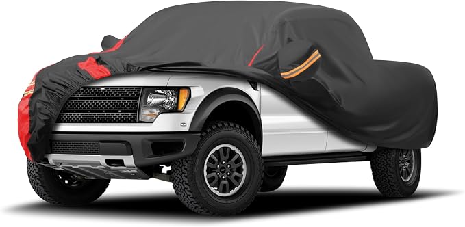 Car Cover Outdoor Automobiles Waterproof All Weater Truck Cover for Chevy Silverado, GMC Sierra, Ford F150/F 150 Heavy Duty Outdoor Pickup Cover Snow Uv Sun Protection