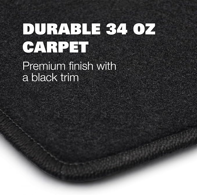 Floor Mats for BMW X3 2018-2024 & BMW X4 2019-2024 - Custom 3D Fit 20i 30i M40i 30e M - 1st & 2nd Row - Anti-Slip Backing - 34oz Heavy Duty Carpet Mat - Set of 4 All Weather Car Liner Floormats