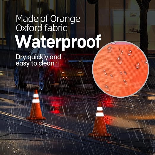 BATTIFE [2 Pack] 18 Inch Collapsible Traffic Safety Cones, Orange Cones, Multi Purpose Pop-up Cones with Reflective Collar, for Driving Practice,Road Parking