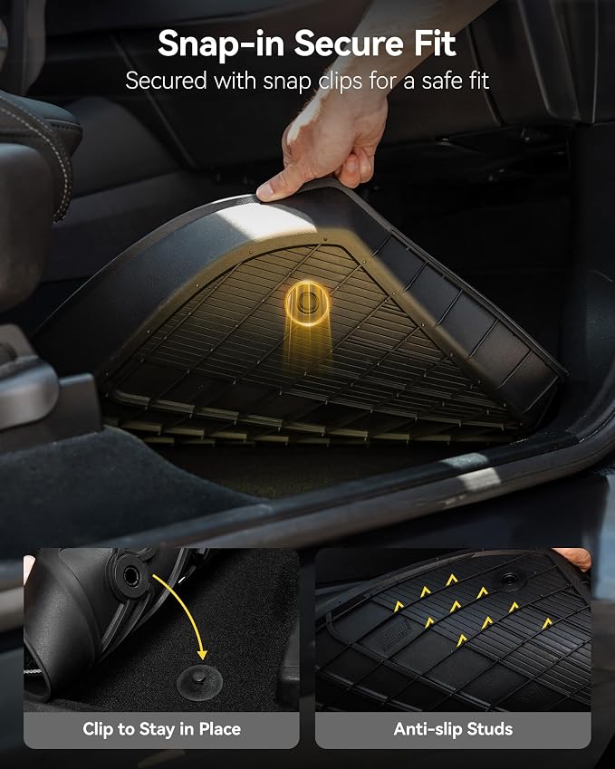 3W Floor Mats for Honda Passport 2026, All Weather TPE Custom Fit Passport Floor Liner 1st & 2nd Row, Cover Protector for 2026 Honda Passport Accessories, Black