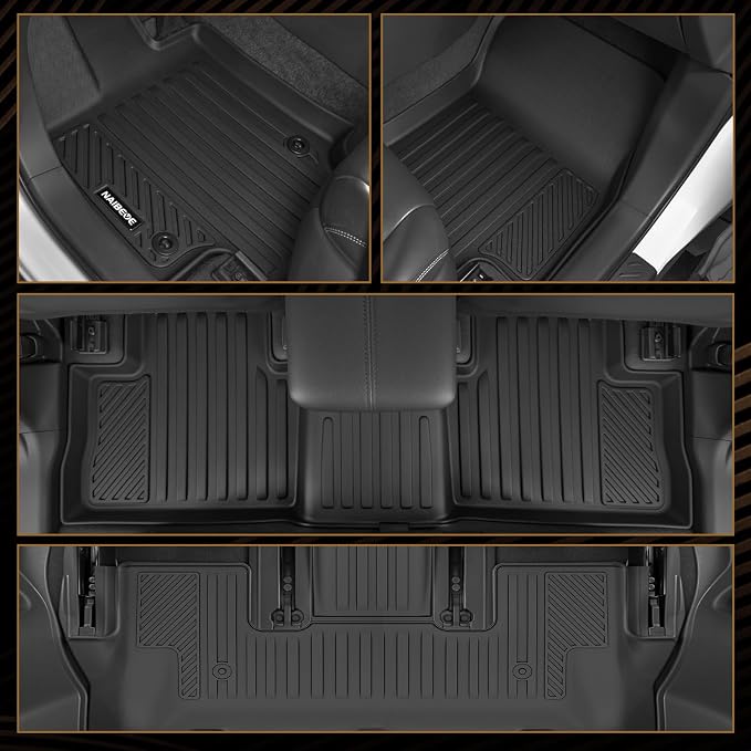 Naibeve Floor Mats for 2024-2026 Hyundai Santa FE | All Weather Custom Fit Floor Mats, Cargo Mat, Backrest Mats, Door Sill Guards Interior Protector accessories