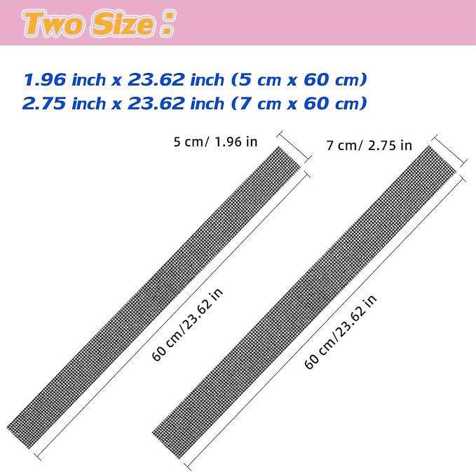 Car Door Sill Protector with Bling Rhinestones 2PCS Door Edge Guard Scuff Cover Protectors Anti-Scratch Strip Sticker Bumper Protector for Truck Car 2.75"x23.62" (Pink)
