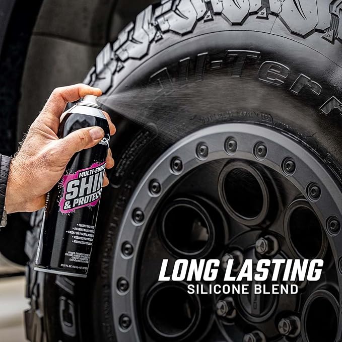 Slick Products Shine & Protectant Spray 17.35 FL OZ. - High Gloss Clear Coating Renew Vinyl, Plastic, Rubber, Trim, Tire, Car, Truck, Motorcycle, Dirt Bike (6-Pack)