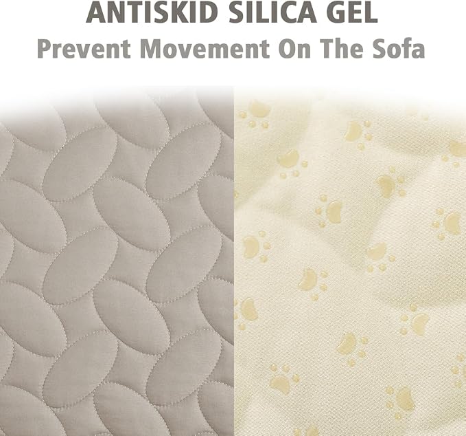 Ameritex Waterproof Pet Bed Cover Anti-Slip Dog Bed Blanket for Sofa and Furniture Waterproof New Pattern Design (Khaki, 30x90 Inch (Pack of 1))