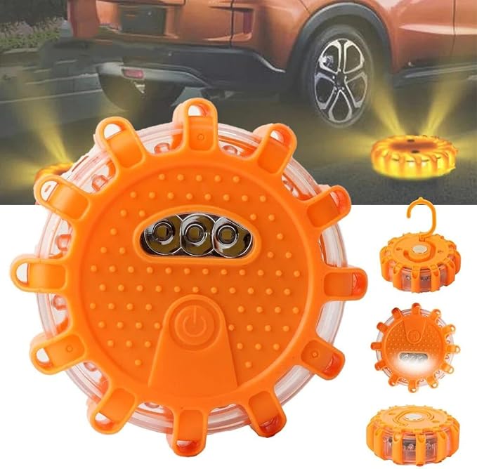 LED Flashing Light Waterproof Hook Flashing Safety Flares | Roadside for Roadside Safety, Sedan, Minivan, Caravan