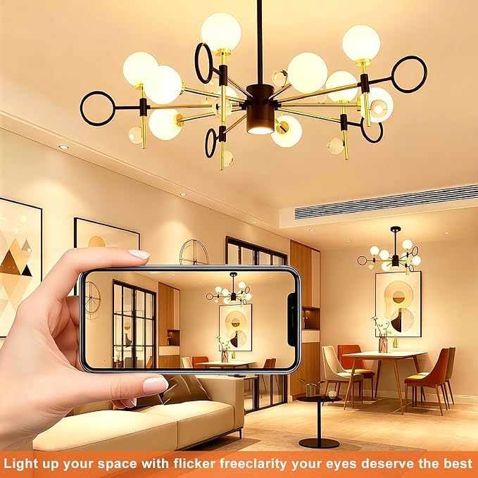 Vinaco Glass G25 led Globe Light Bulbs Dimmable 6W 120V 2700K for Bathroom | 6PCS, Milky Frosted Glass, 60W Eq. 450LM, 360°Beam,Warm White, NO Flicker, High CRI90+, E26 Base, for Makeup Mirror & Pendant