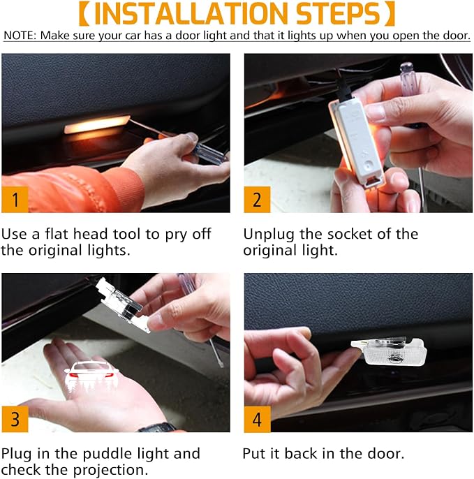 2Pcs Car Door Light Logo Projector for BRZ 2022-2024 LED Puddle Light | Ghost Shadow Non Fade Courtesy HD Projector Laser Lamp Car Entry Lighting Interior Accessories (BRZ Car)