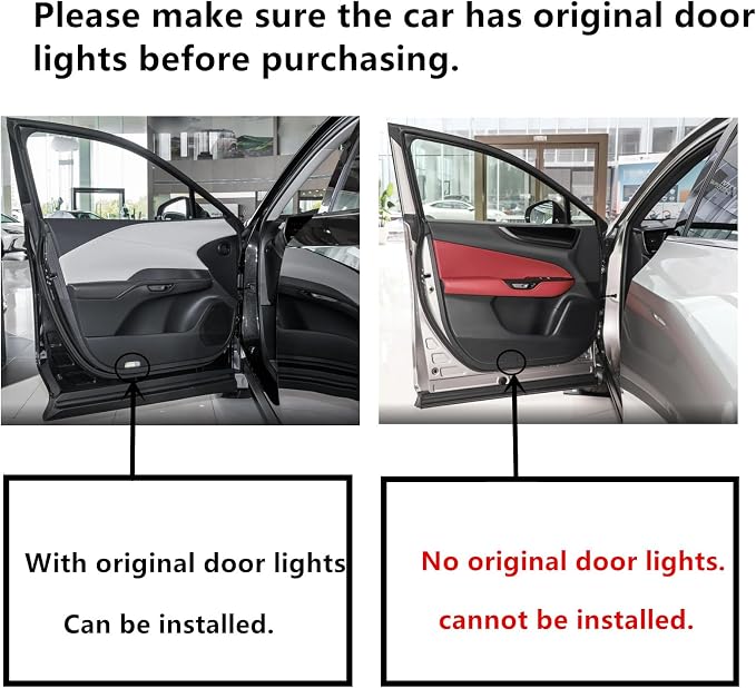 Never Fade Car Door Lights Logo, Compatible with Toyota Highlander/4runner/Tundra/Land Cruiser/Venza/Prado,Welcome Puddle Lamp Accessories, Compatible with Lexus LS/ES/RX/LX/GX