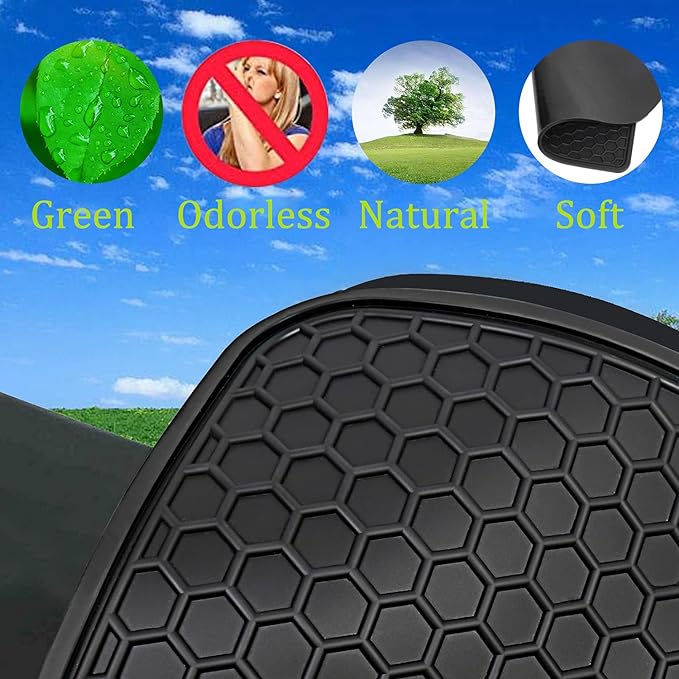 Car Trunk Mat Custom Fit for Honda Odyssey 2018-2025 Cargo Liner All Black Rubber All Weather Protector