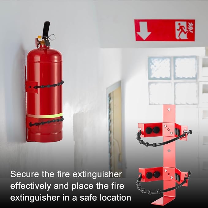 RattanView 8 Pcs Fire Extinguisher Mount Bracket Adjustable, Supports up to 2.5 and 5lb, Heavy-Duty and Easy Installation, Ideal for Home, Truck, RV, Boat, Commercial Use, Secure and Durable Holder