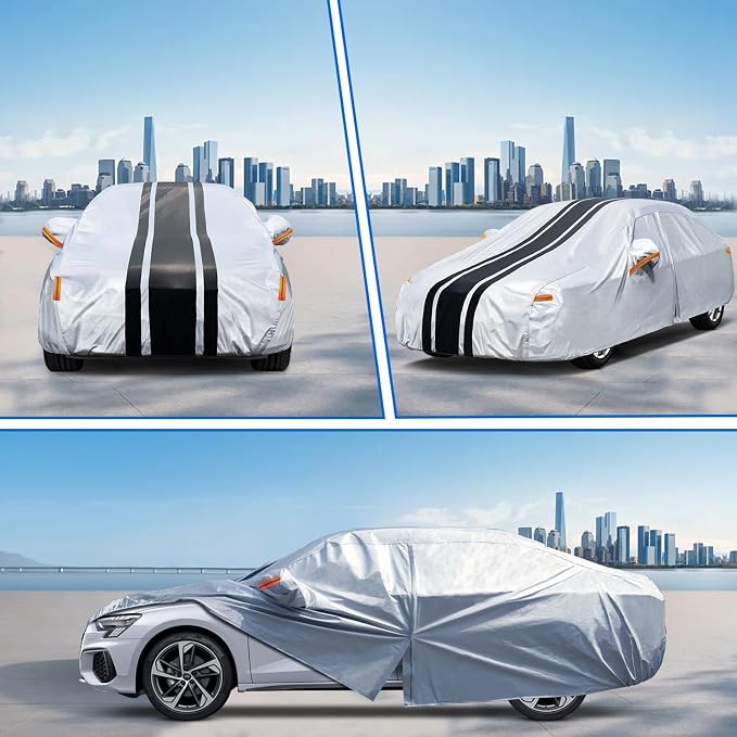 Car Cover Custom Fit for BMW 3 Series 320i 325i 328i 330i 335i (2013-2026) | Waterproof All Weather for Automobiles Full Exterior Cover Rain Sun Snow UV Protector.