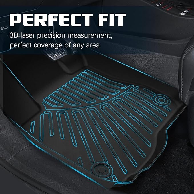 All Weather Rubber Car Floor Mats Compatible with 2021-2023 Toyota Sienna TPE Rubber Full Set Includes 1st 2nd Row Front Floor Mat(for 2021-2023 Toyota Sienna)