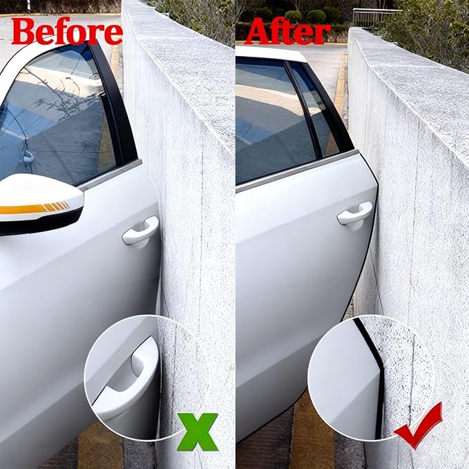 Car Door Edge Guards, 16.4FT U-Shaped Fade-Resistant Vehicle Edge Trim Seal Guard, No-Glue Design Automotive Door Entry Protector Strip, Universal Fit (Coffee)