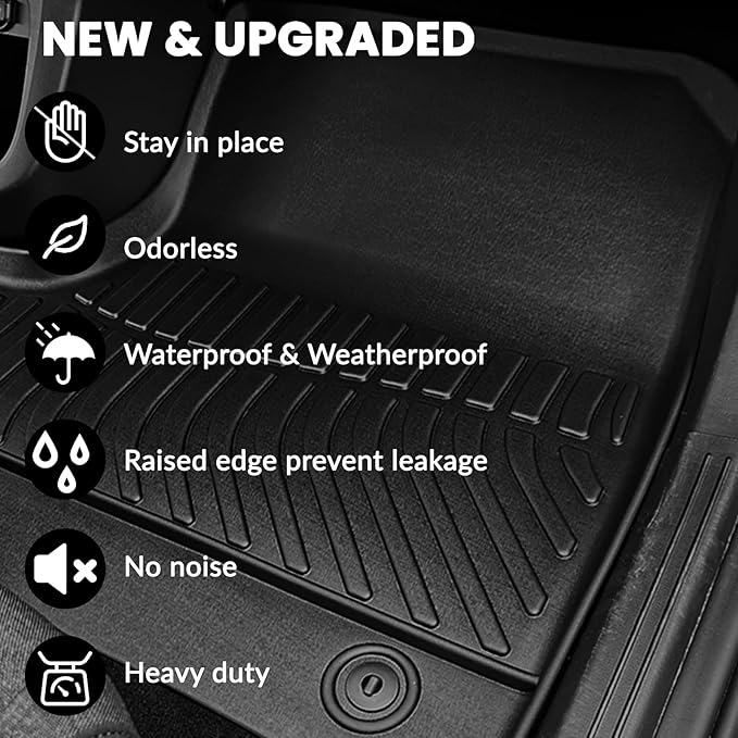 Auxko All Weather Cargo Mat Fit for 2026 2025 Toyota 4Runner 5-Seater Gasoline Version TPE Liners Accessories Guard Odorless Anti-Slip Trunk Liners for Toyota 4 Runner
