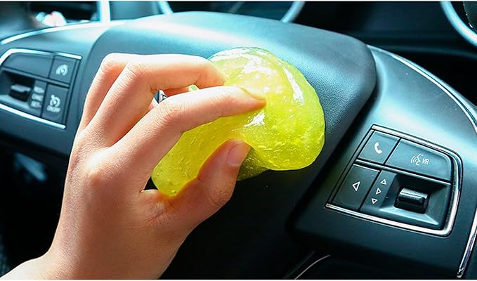 x xotic tech Car Cleaning Gel for Car Detailing Putty Interior Cleaner Slime Auto Detail Tools Supplies Accessories Valentines Day Gifts for Him Her Men Women Stocking Stuffers Yellow 4 Pack