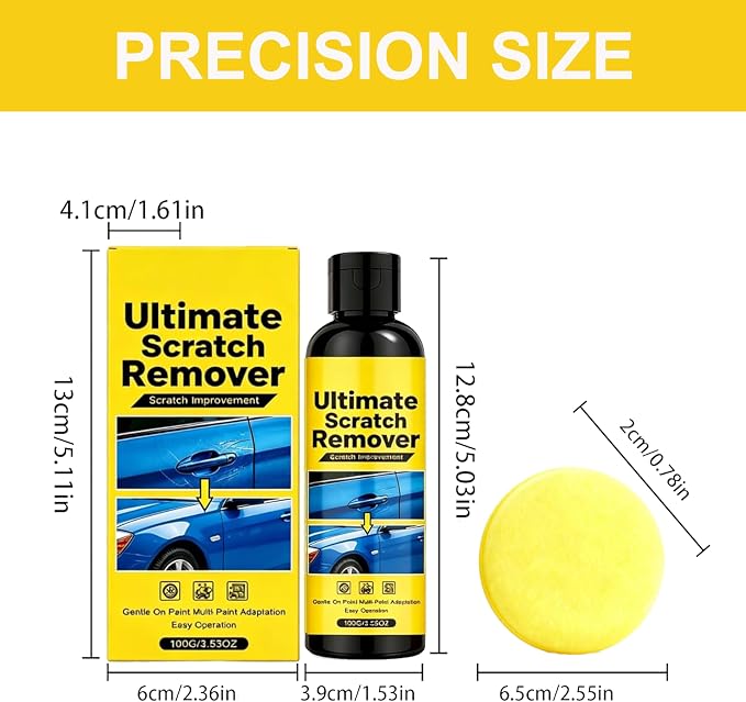 Car Scratch Remover, 2026 Upgrade Car Polishing Wax Scratchs Remover Cars Paint Scratchs Repair Kit, Scratch Remover for Vehicles with Wipe and Sponge Deep Scratches (2 Set)
