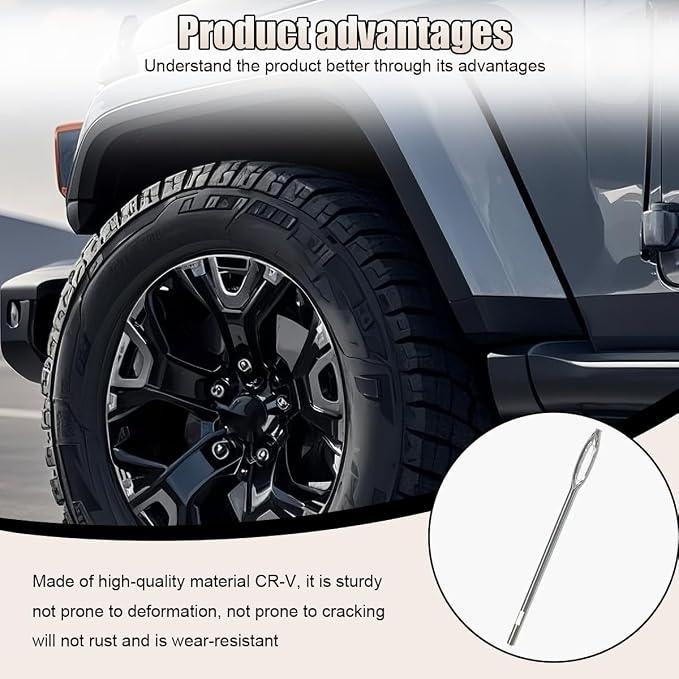 ZIMISI Car Tire Repair Tool, 4.33'' Flat Metal Split Eye Needles, T-Handle Car Tire Plug Kit, Heavy Duty Tire Puncture Spikes, Tire Patch Repair Tool for Cars, Motorcycles, Trucks (5PCS)
