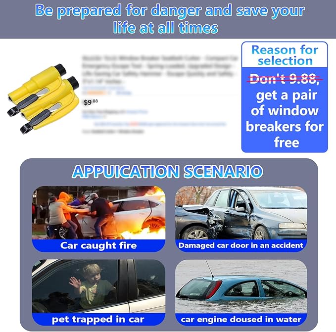 【Compatible with Kia Carnival】 Seat Gap Filler,No Drop Seat Guard Compatible with Kia Carnival,Drop Seat Guards for Cars(2Pcs),Emergency Keychain Car Escape Tool(2Pcs)